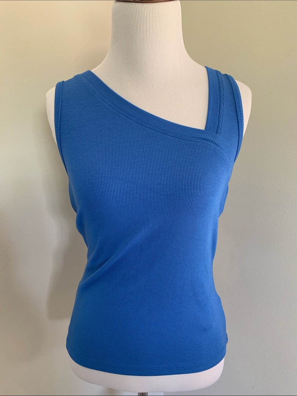 Reiss Blue Ribbed Tank Top